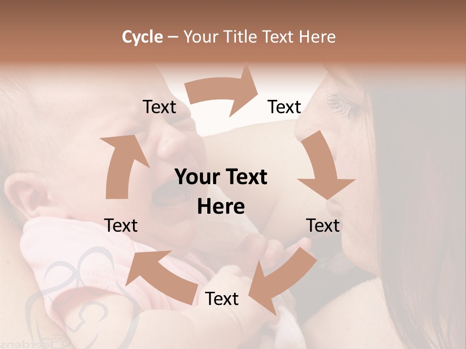 Newborn Holding Woman PowerPoint Template