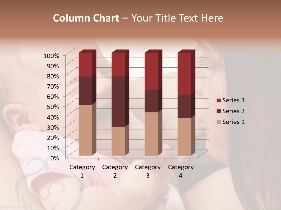 Newborn Holding Woman PowerPoint Template