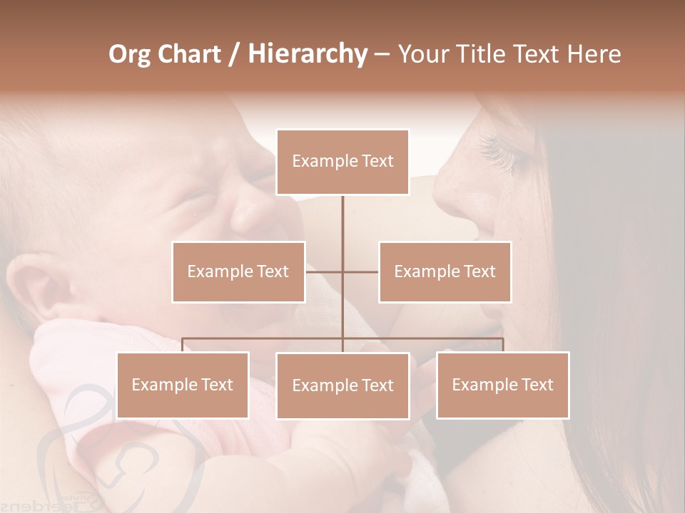 Newborn Holding Woman PowerPoint Template