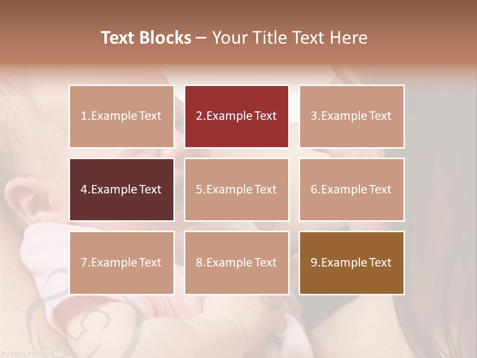 Newborn Holding Woman PowerPoint Template