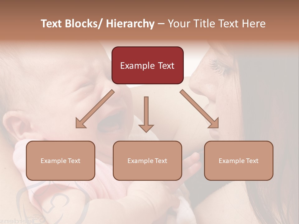 Newborn Holding Woman PowerPoint Template