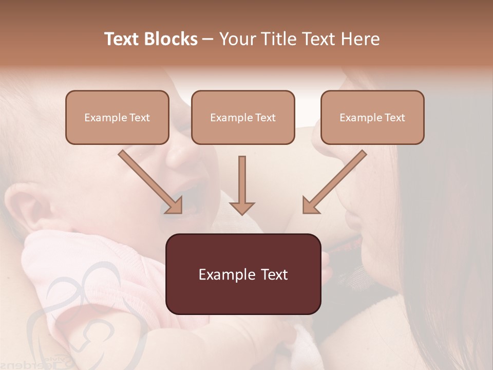 Newborn Holding Woman PowerPoint Template