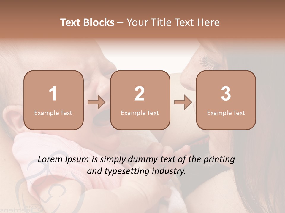 Newborn Holding Woman PowerPoint Template