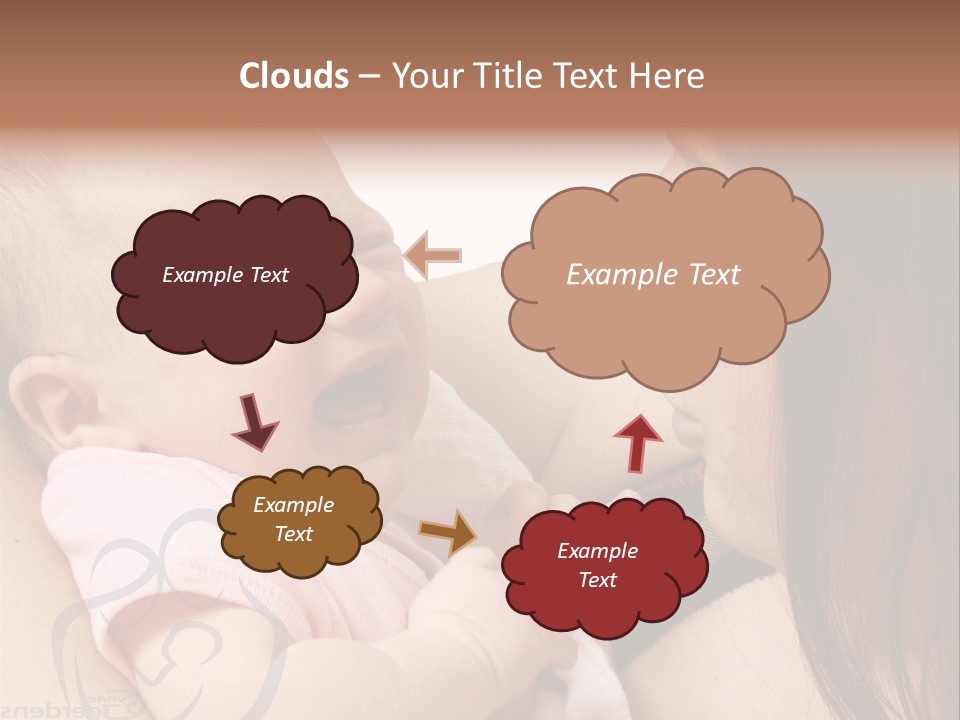 Newborn Holding Woman PowerPoint Template