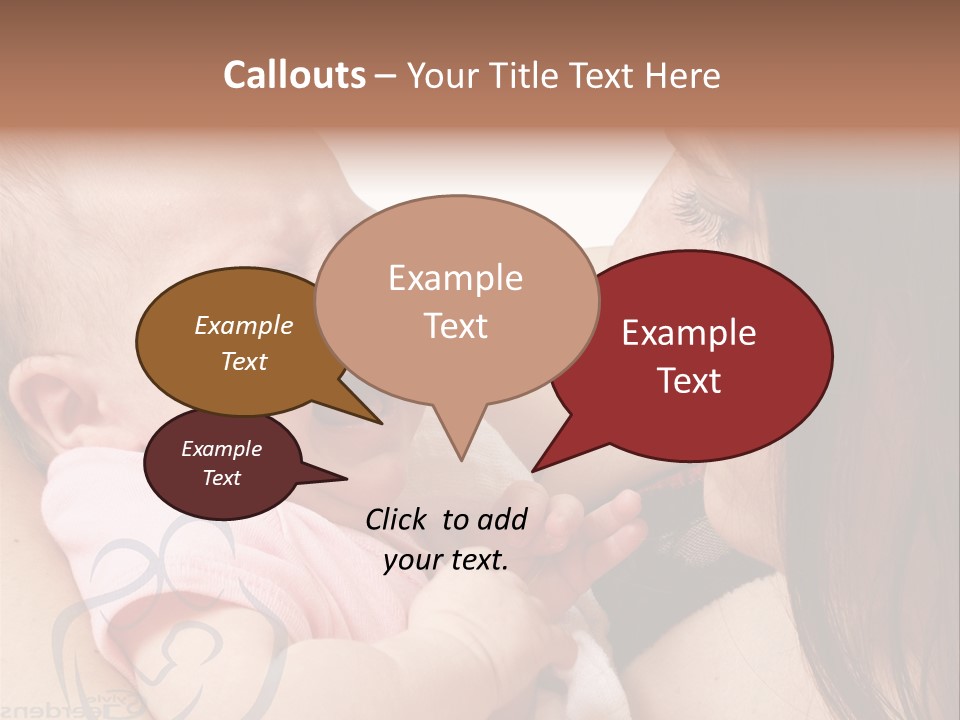 Newborn Holding Woman PowerPoint Template