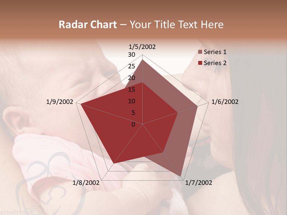 Newborn Holding Woman PowerPoint Template