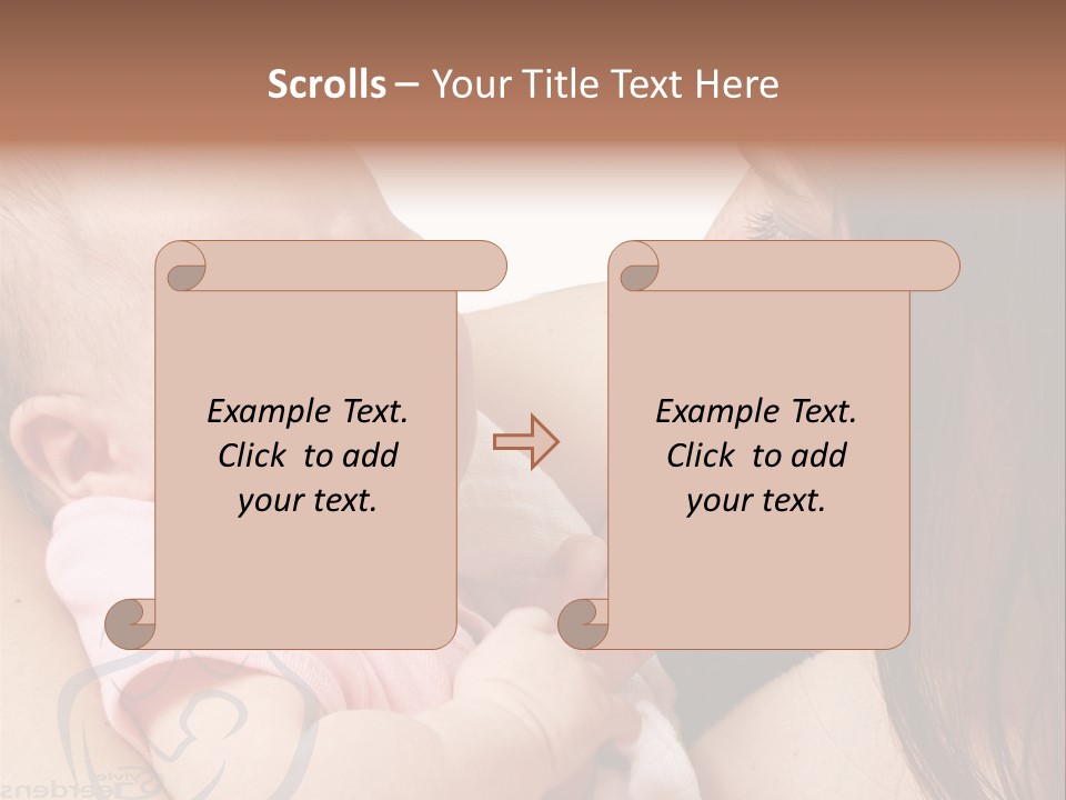 Newborn Holding Woman PowerPoint Template