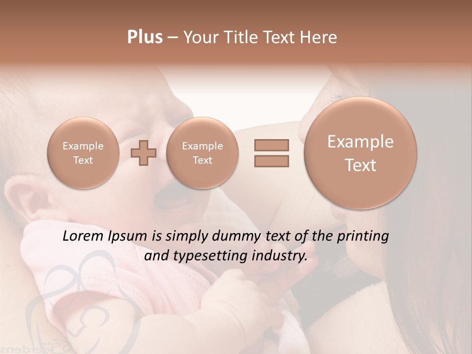 Newborn Holding Woman PowerPoint Template