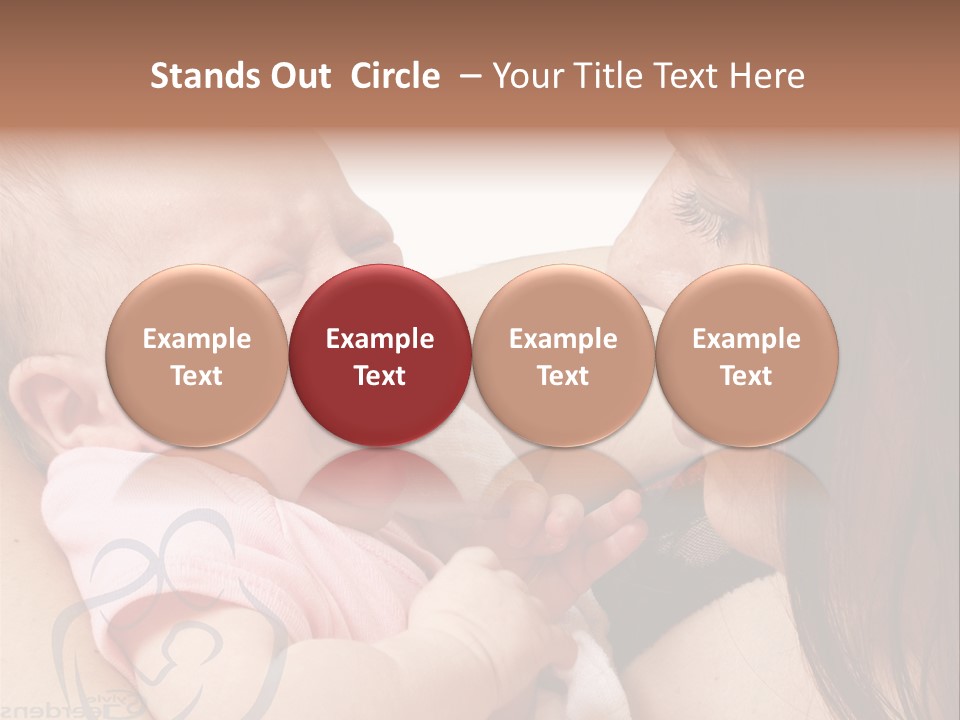 Newborn Holding Woman PowerPoint Template