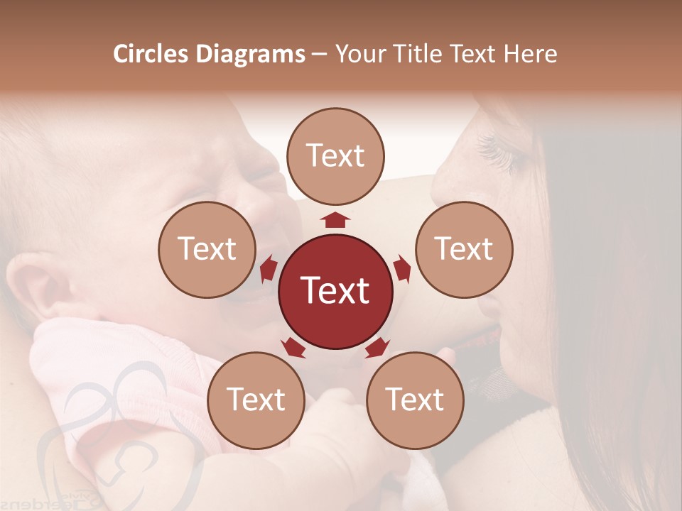 Newborn Holding Woman PowerPoint Template