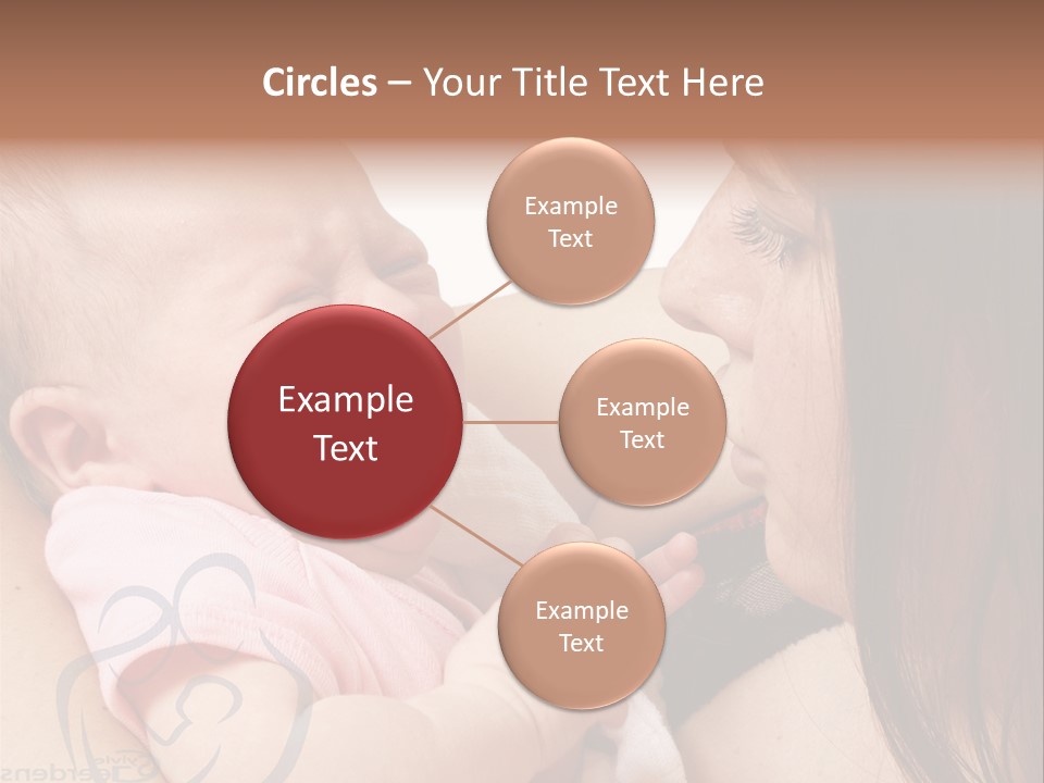 Newborn Holding Woman PowerPoint Template