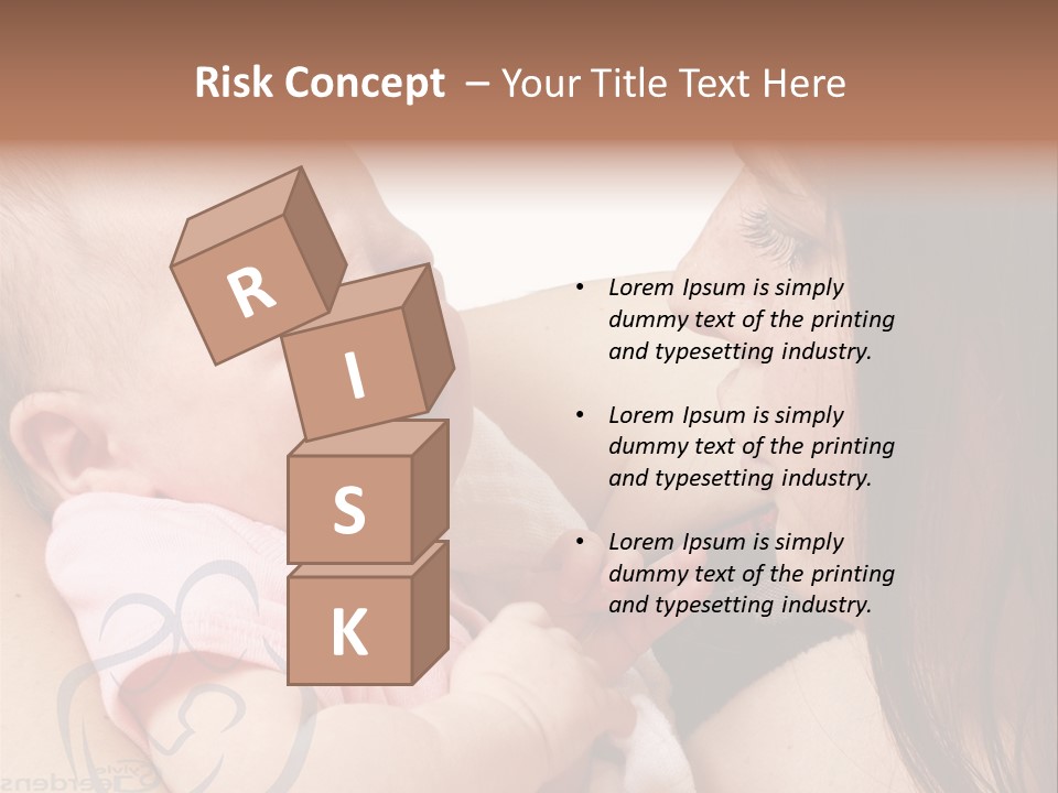 Newborn Holding Woman PowerPoint Template