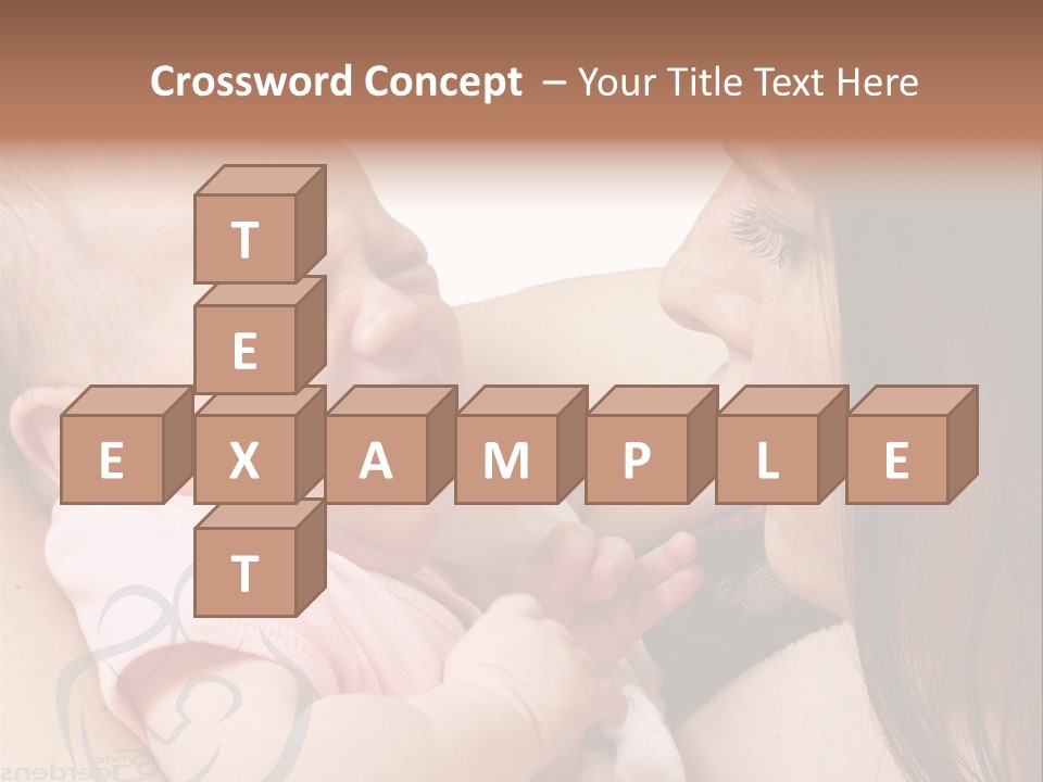 Newborn Holding Woman PowerPoint Template