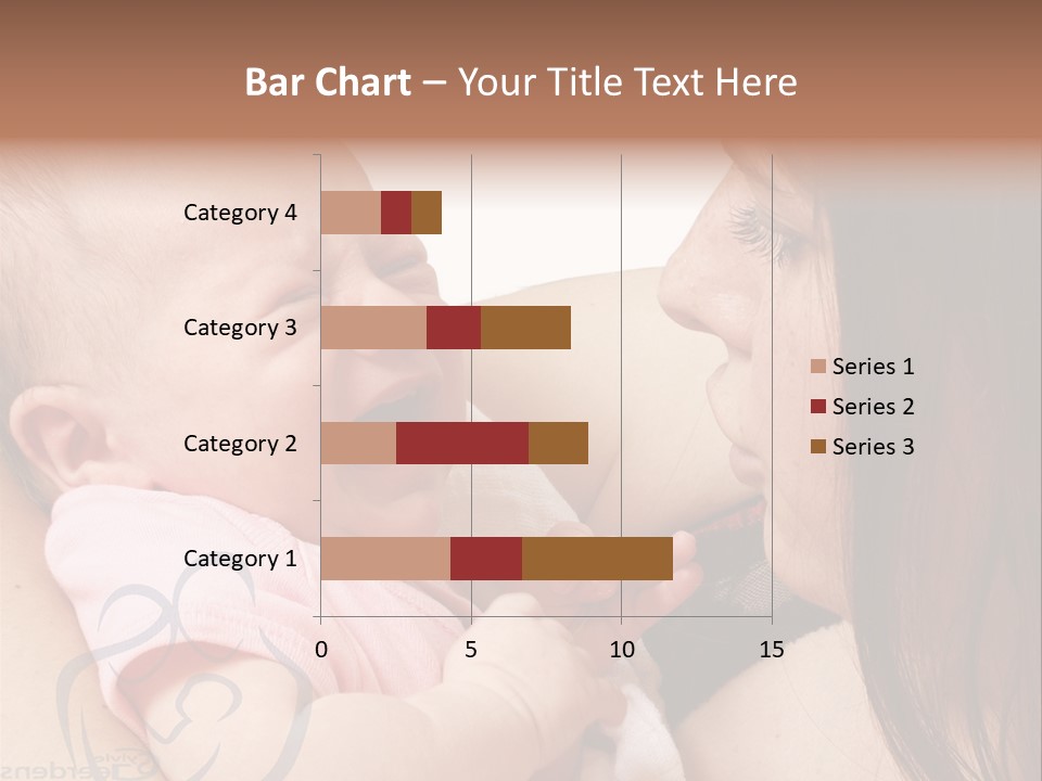 Newborn Holding Woman PowerPoint Template