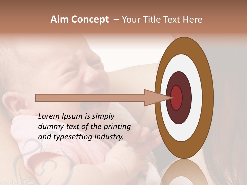 Newborn Holding Woman PowerPoint Template