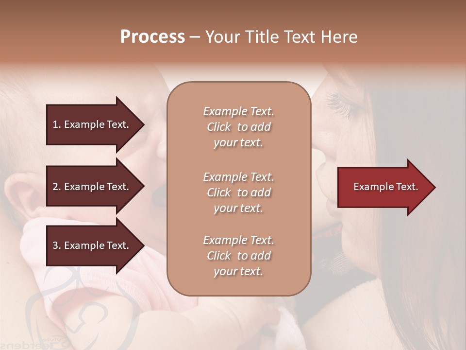 Newborn Holding Woman PowerPoint Template