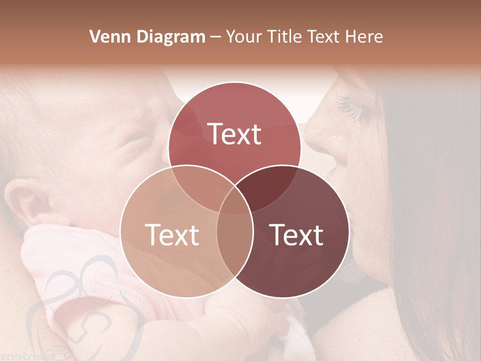 Newborn Holding Woman PowerPoint Template