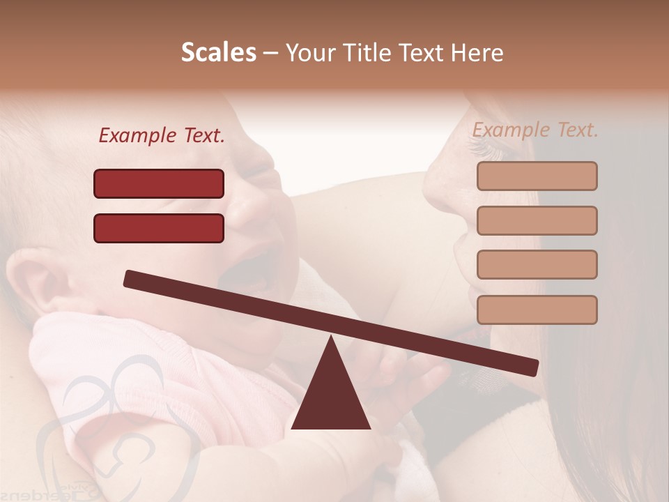 Newborn Holding Woman PowerPoint Template
