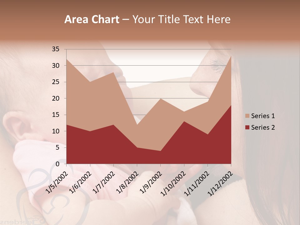 Newborn Holding Woman PowerPoint Template