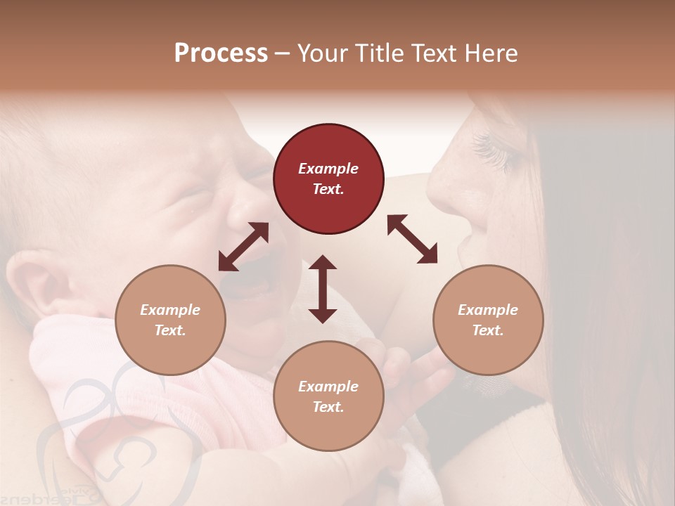 Newborn Holding Woman PowerPoint Template
