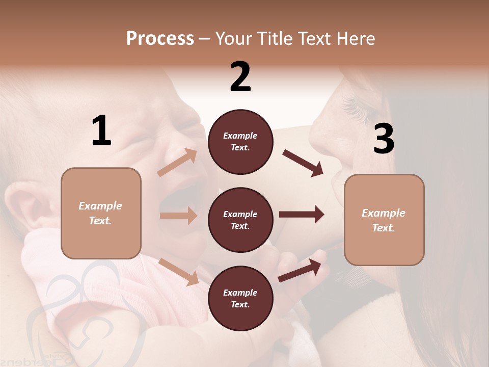 Newborn Holding Woman PowerPoint Template