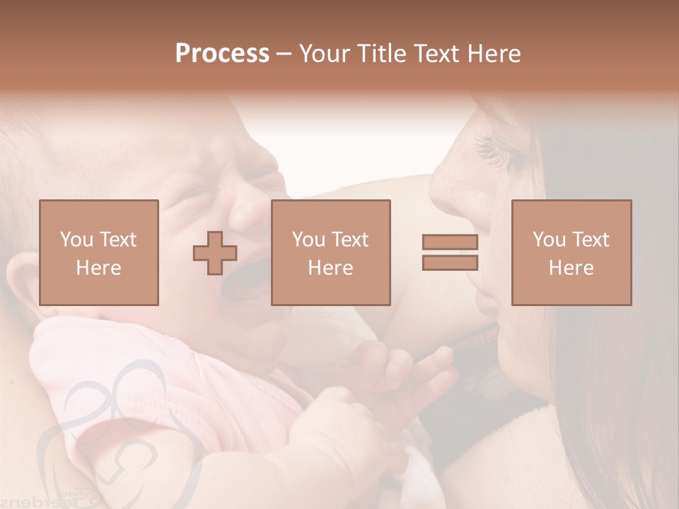 Newborn Holding Woman PowerPoint Template