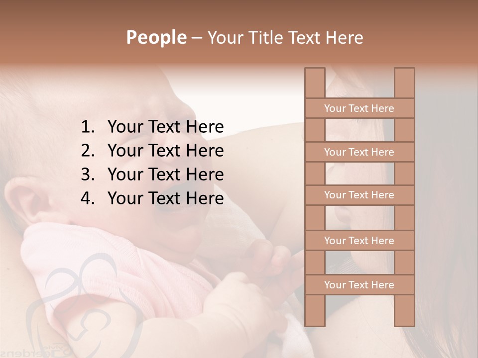 Newborn Holding Woman PowerPoint Template