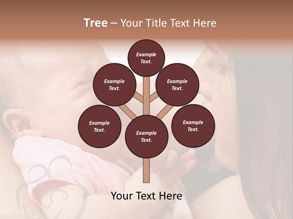 Newborn Holding Woman PowerPoint Template