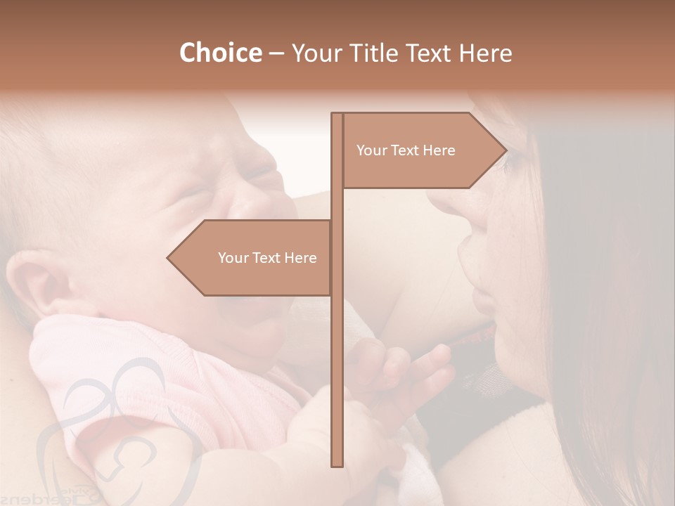 Newborn Holding Woman PowerPoint Template