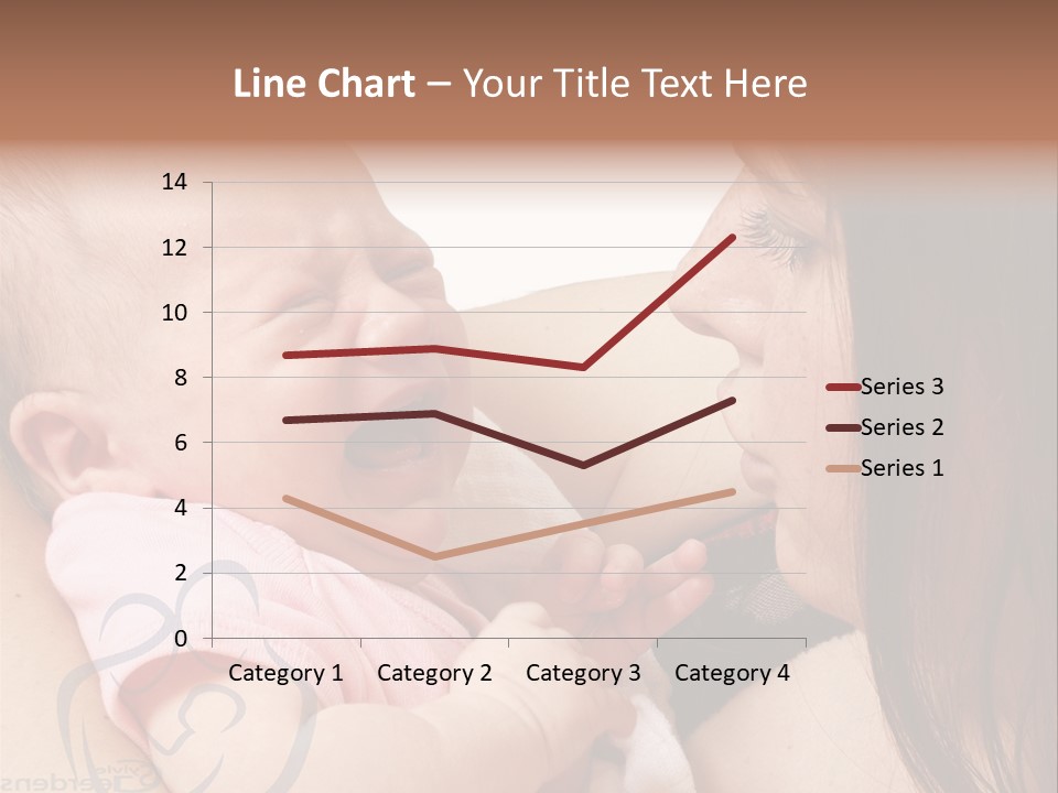 Newborn Holding Woman PowerPoint Template