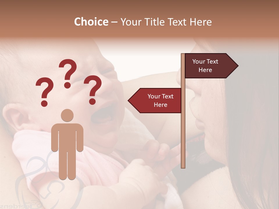Newborn Holding Woman PowerPoint Template