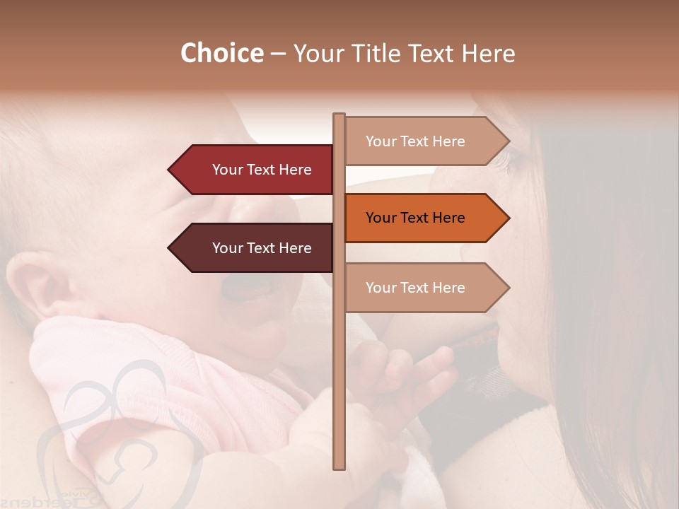 Newborn Holding Woman PowerPoint Template