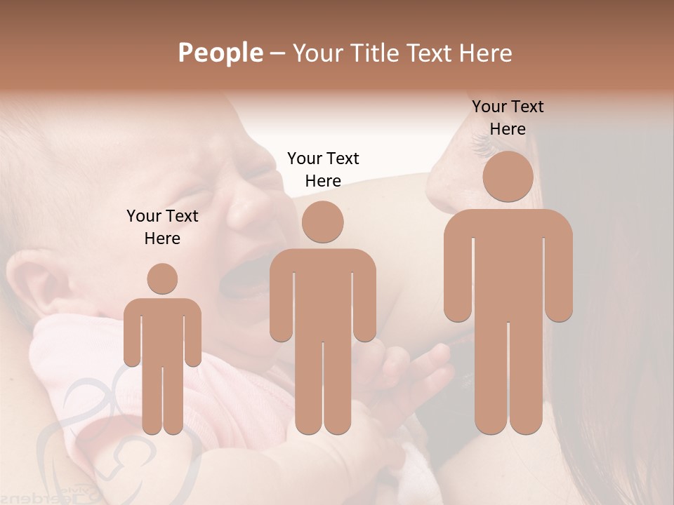 Newborn Holding Woman PowerPoint Template