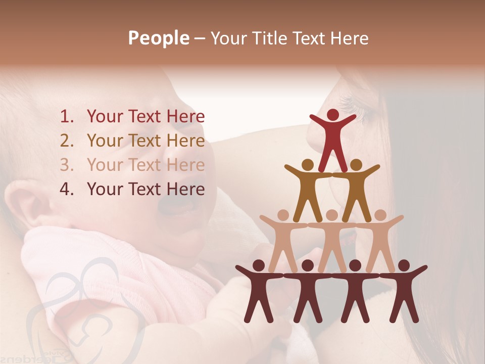 Newborn Holding Woman PowerPoint Template
