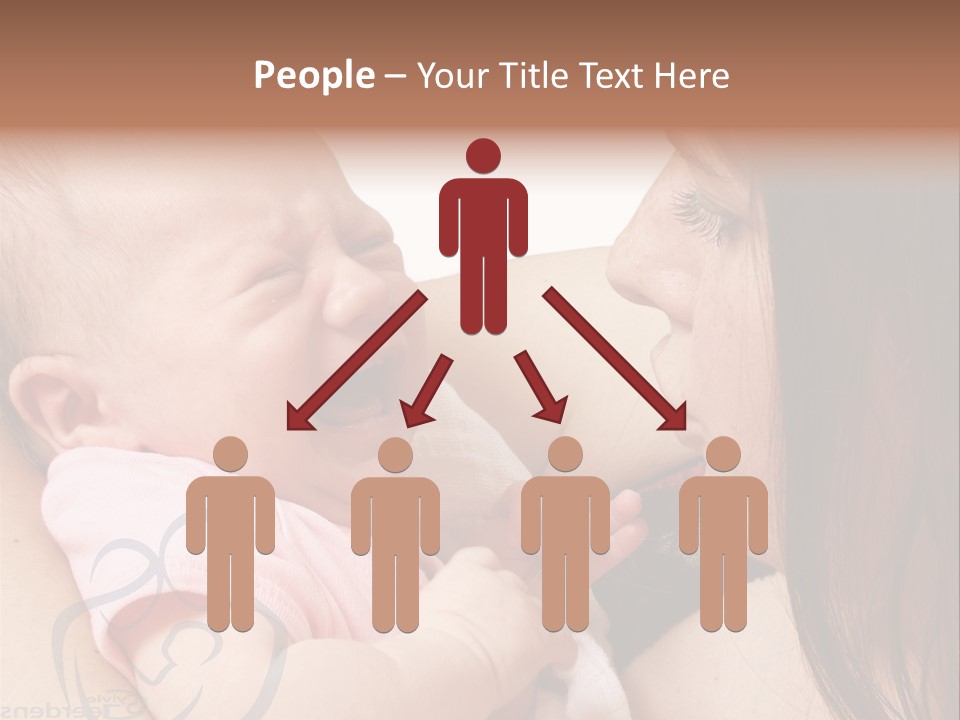 Newborn Holding Woman PowerPoint Template