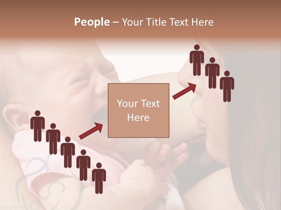 Newborn Holding Woman PowerPoint Template