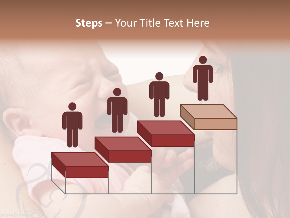 Newborn Holding Woman PowerPoint Template