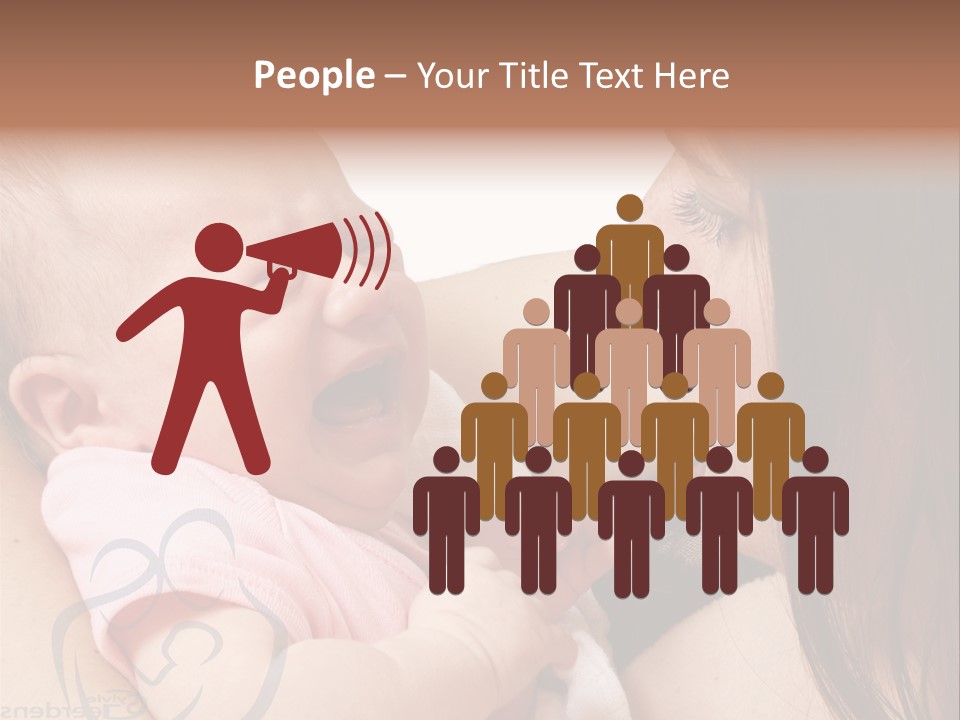 Newborn Holding Woman PowerPoint Template