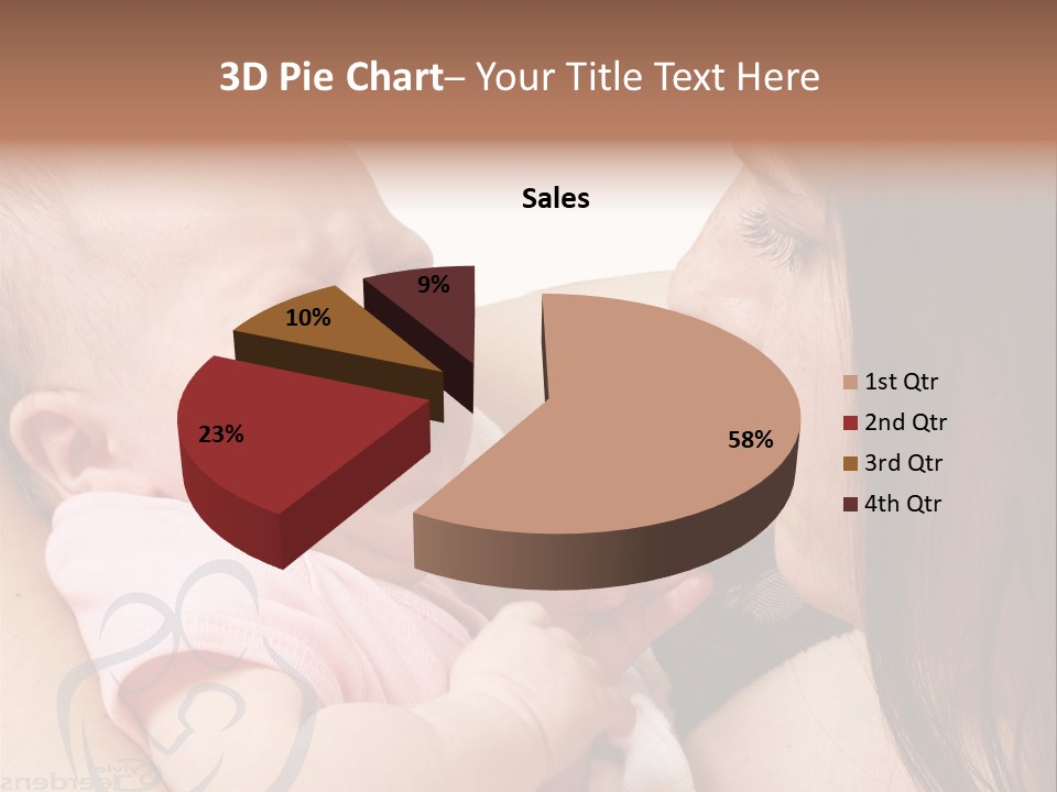 Newborn Holding Woman PowerPoint Template