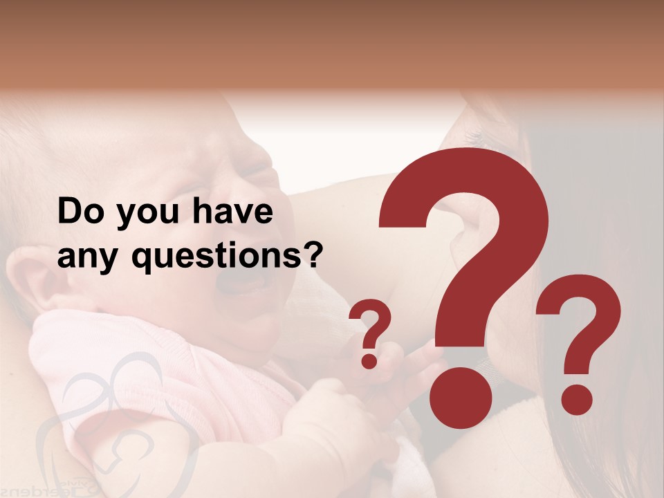 Newborn Holding Woman PowerPoint Template