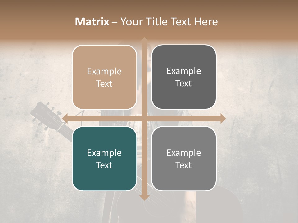 Girl Instrument Woman PowerPoint Template