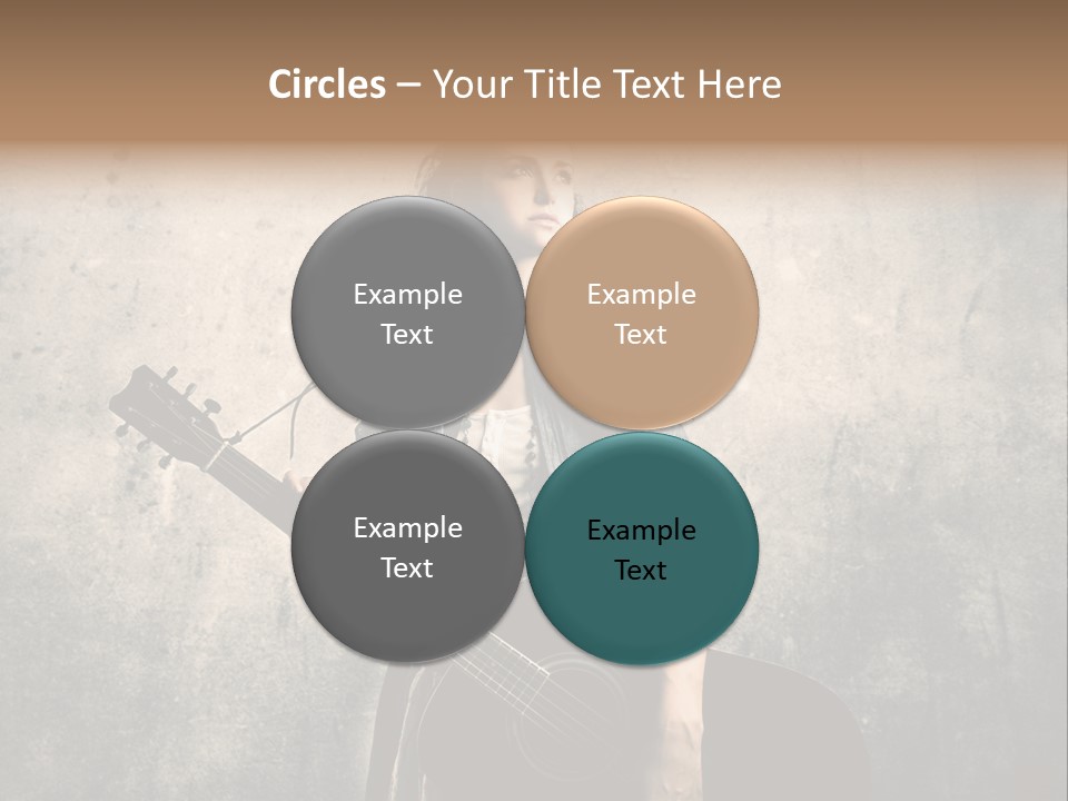 Girl Instrument Woman PowerPoint Template