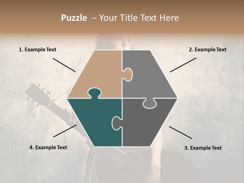 Girl Instrument Woman PowerPoint Template