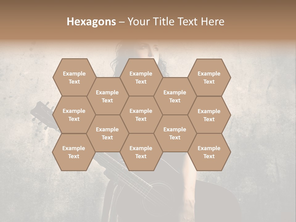 Girl Instrument Woman PowerPoint Template