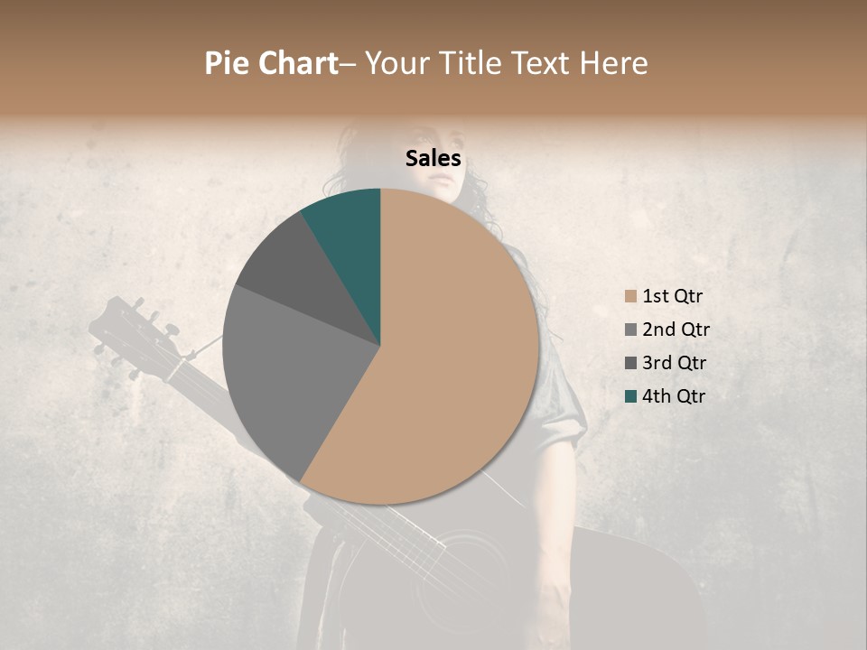 Girl Instrument Woman PowerPoint Template