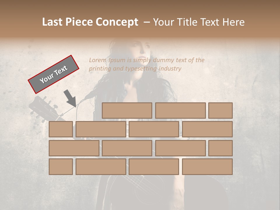 Girl Instrument Woman PowerPoint Template