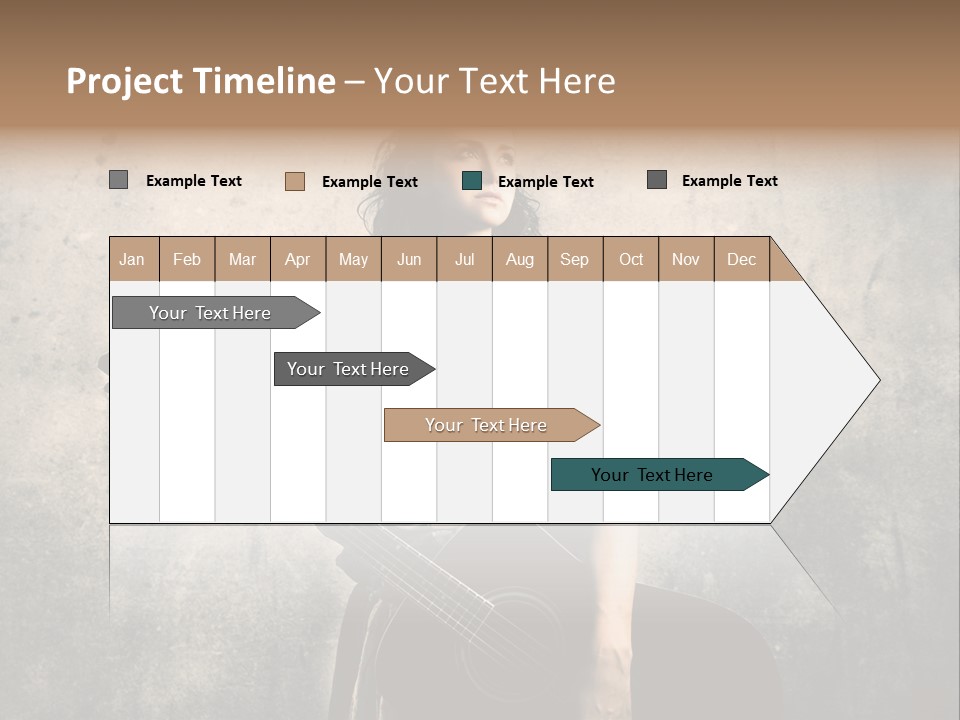 Girl Instrument Woman PowerPoint Template
