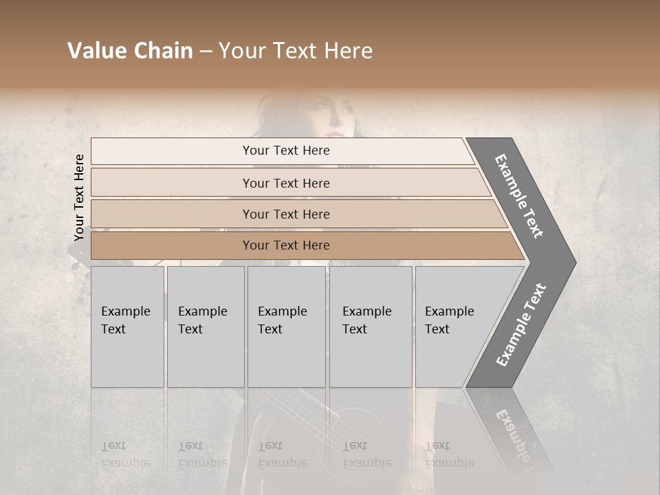 Girl Instrument Woman PowerPoint Template