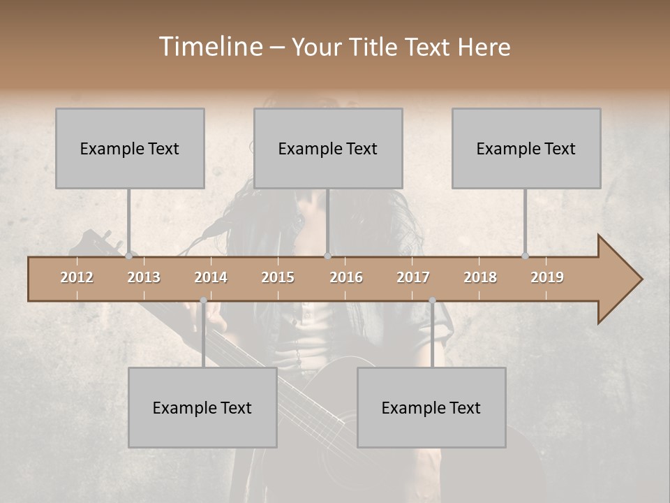 Girl Instrument Woman PowerPoint Template