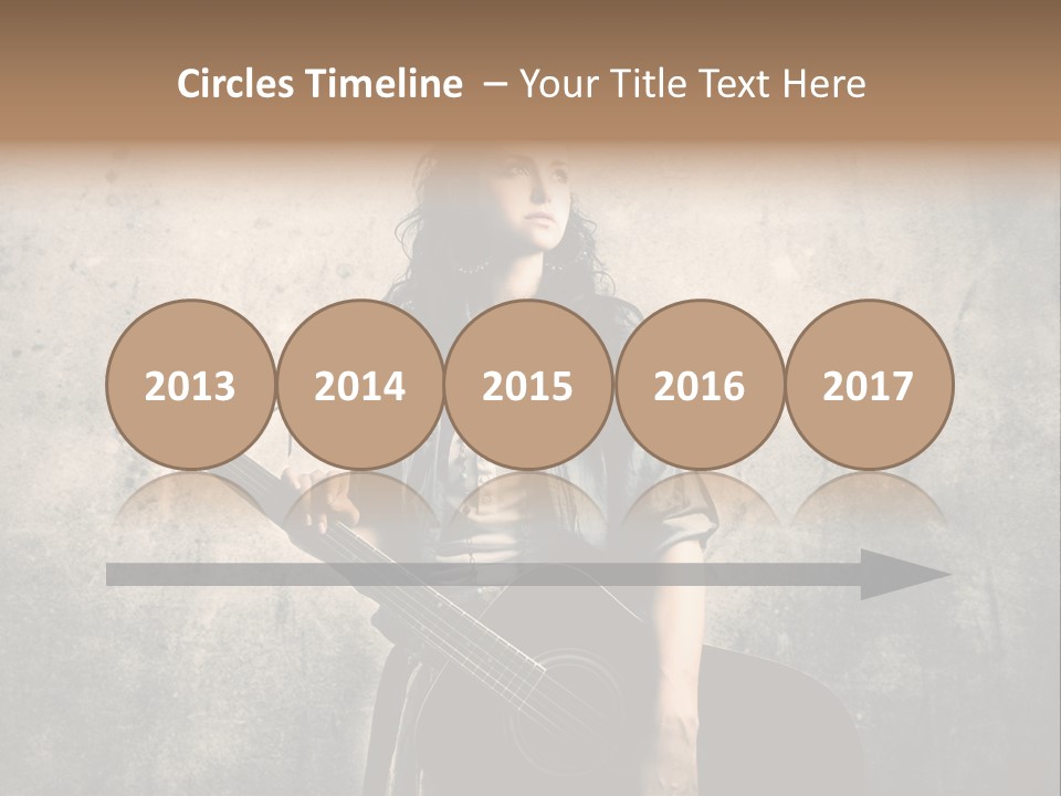 Girl Instrument Woman PowerPoint Template